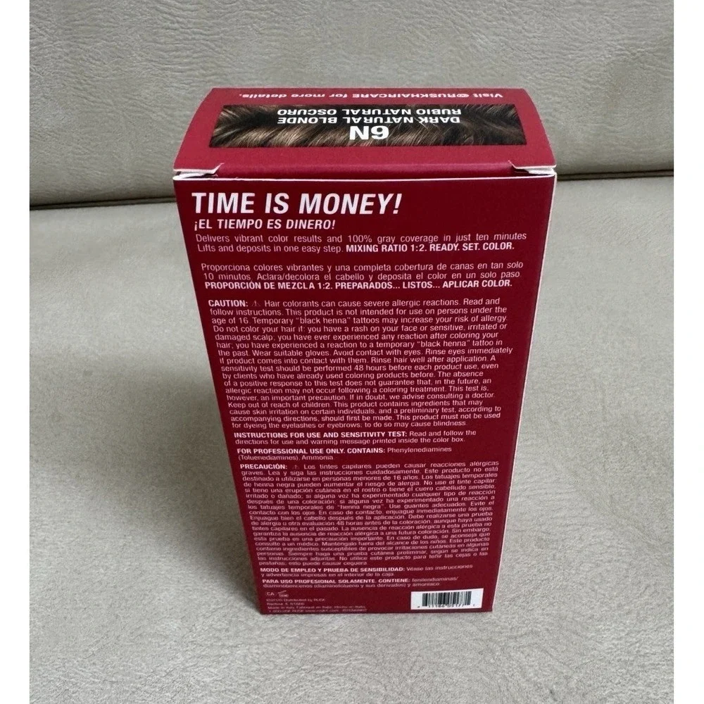 Rusk in 10 Minutes Permanent HAIR COLOR - 6N Dark Natural Blonde -NIB